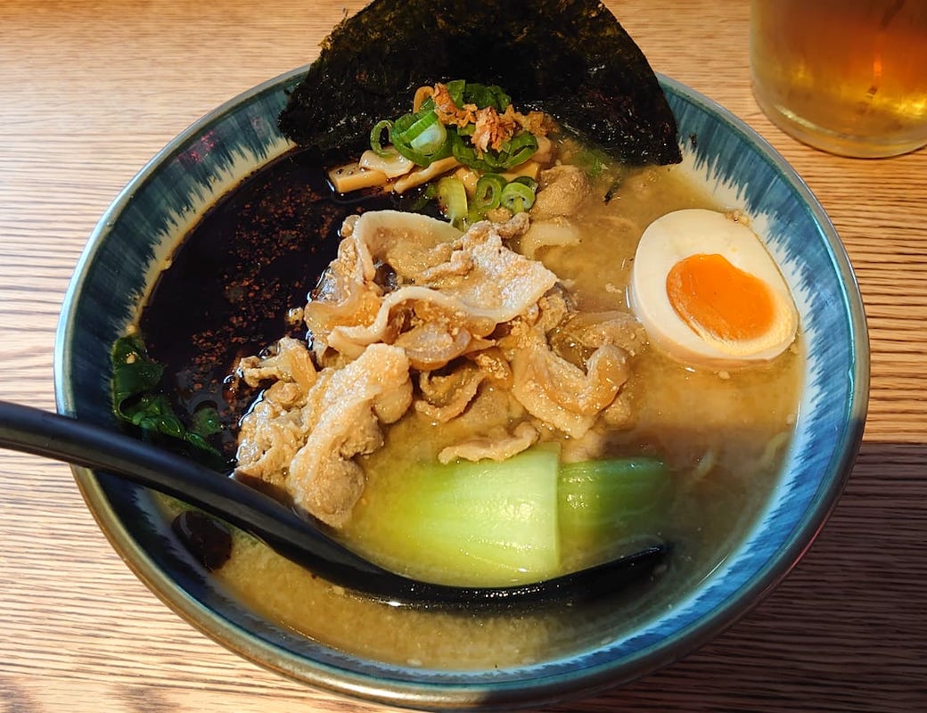 Bowl of Black Garlic Ramen from Takumi